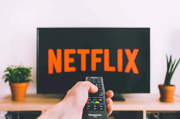 netflix on a tv and remote